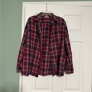 Duluth Trading Co Red Plaid Shirt